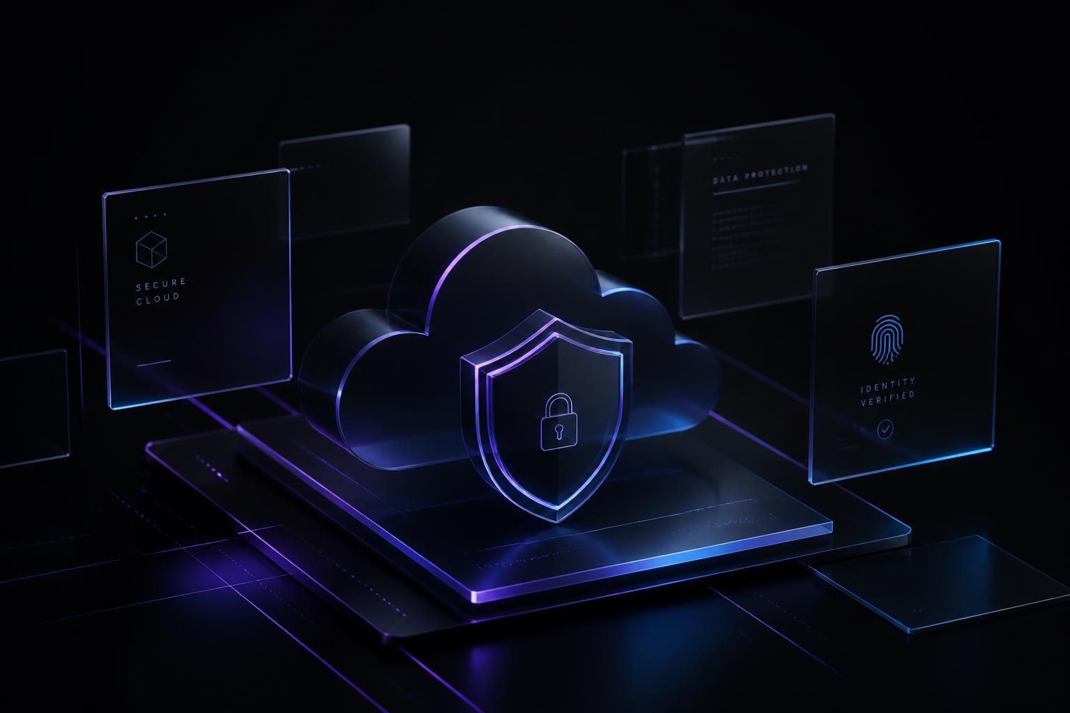 Representación de cloud seguro y protección de datos